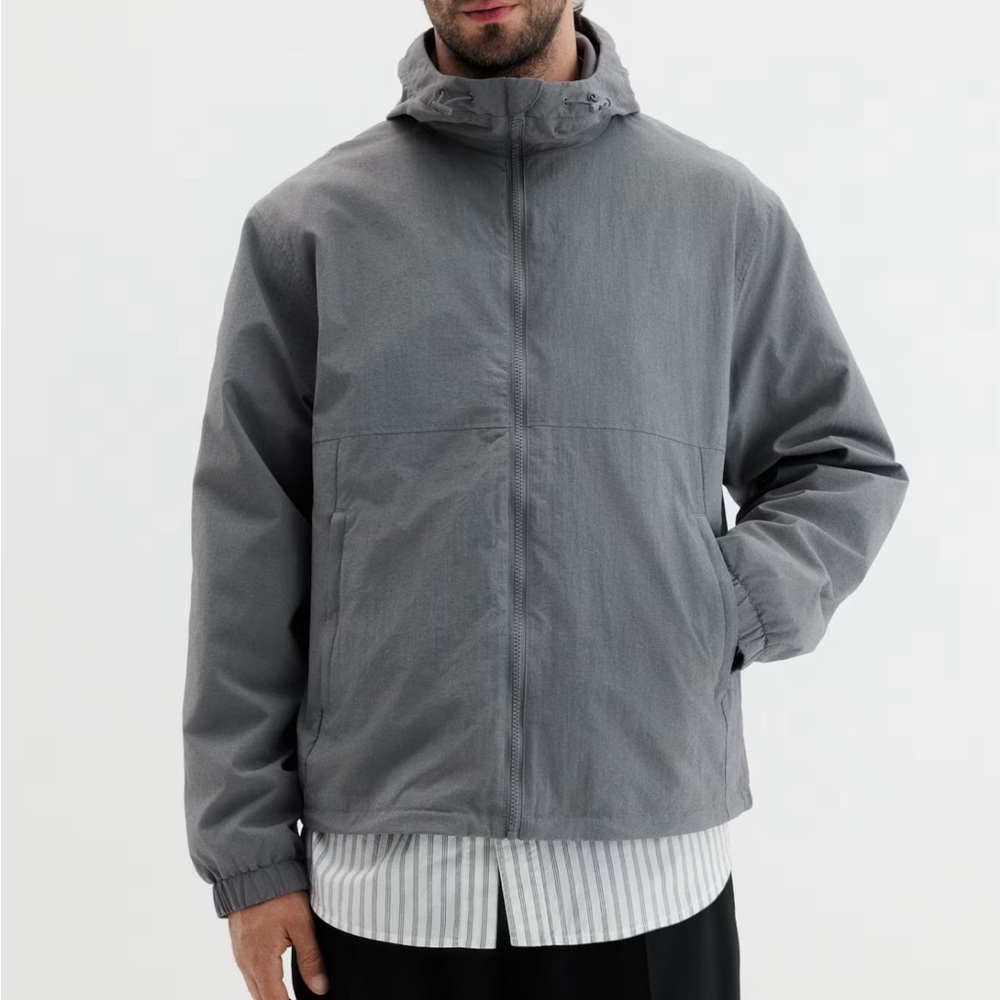 H&M grey windbreaker jacket xs
